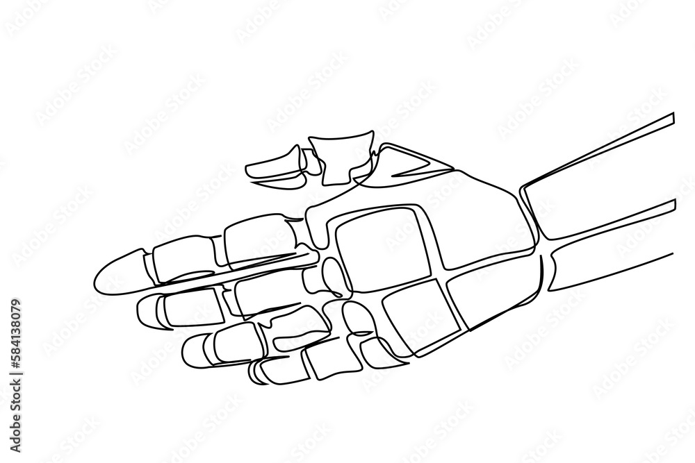 human robot arm hand connection line drawing human robot arm hand connection line drawing
