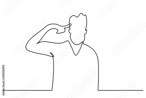 smart confident person finds new idea shows his mind