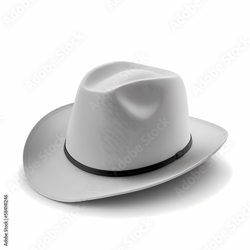 Simple Hat Isolated On White. Generative AI
