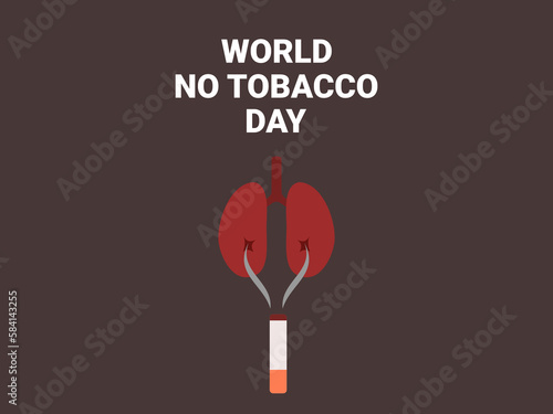 world no tobacco day flat design