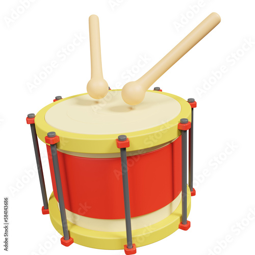 3D Drum Illustration