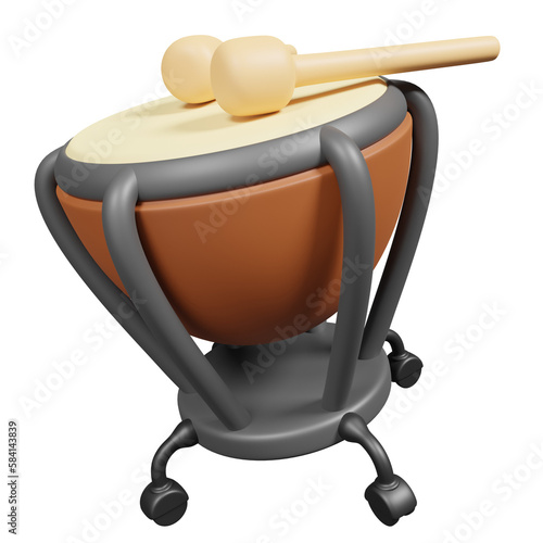 3D Timpani Illustration photo