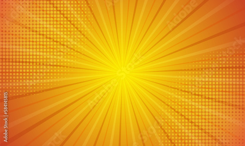 Abstract Yellow Sun Ray Background Design"
