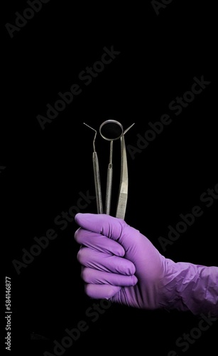 probe, mirror, tweezer in dentistry 