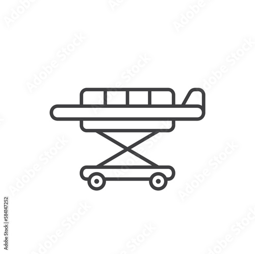 illustration of stretcher paramedical, vector art.