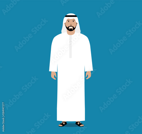 Arabic character man with traditional clothes 