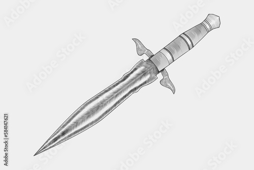 Hand drawn dragger or kitchen tool