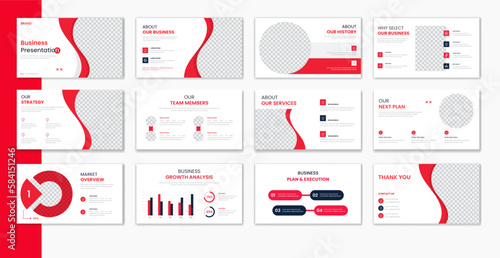 Corporate template presentation design and page layout design, business presentation slideshow for brochure, company profile, website report, finance vector