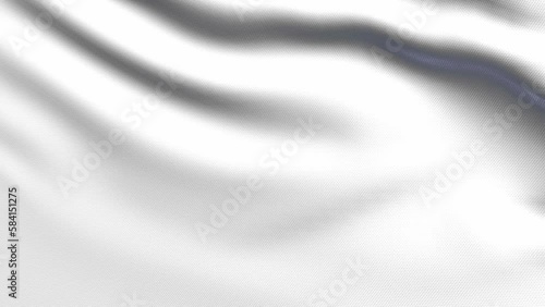 White Flag Cloth 4K. Realistic Loop Waving with Highly Detailed Fabric.