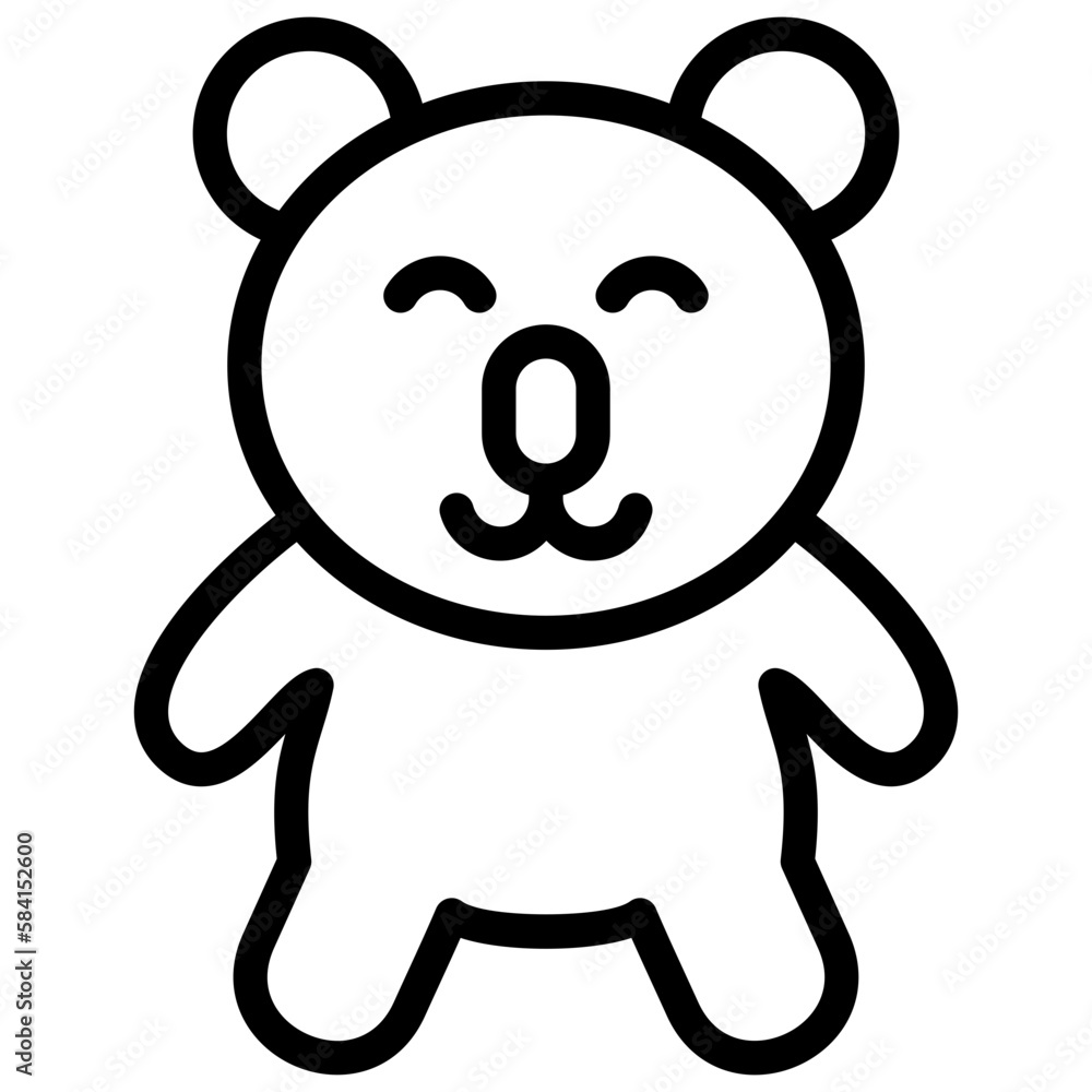 koala ilustration design with outline koala ilustration design with outline