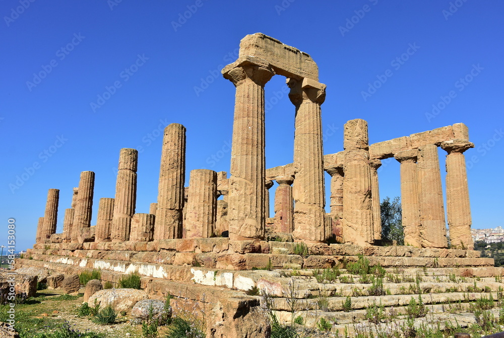 Temple of Juno in Valley of Temples near town Agrigento,Sicily