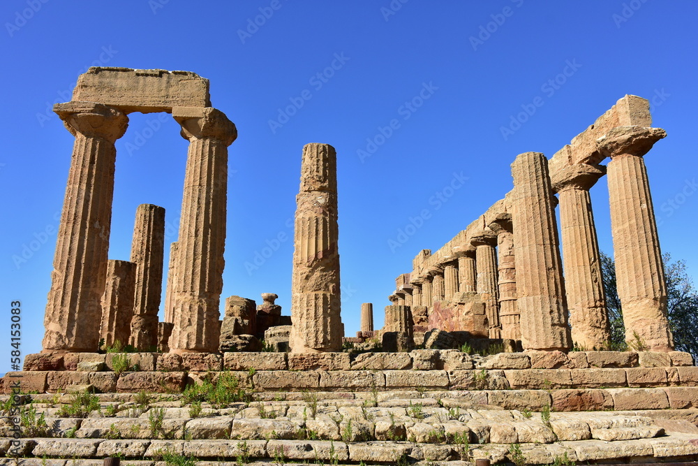 Temple of Juno in Valley of Temples near town Agrigento,Sicily