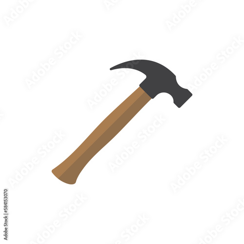 hammer logo icon design vector