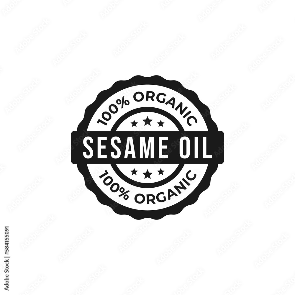 Sesame Oil Label or Sesame Oil Seals Vector Isolated in Flat Style. Best Sesame Oil Label Vector for product design element. Simple Sesame Oil Seal Vector for product packaging design element. Sesame Oil Label or Sesame Oil Seals Vector Isolated in Flat Style. Best Sesame Oil Label Vector for product design element. Simple Sesame Oil Seal Vector for product packaging design element.