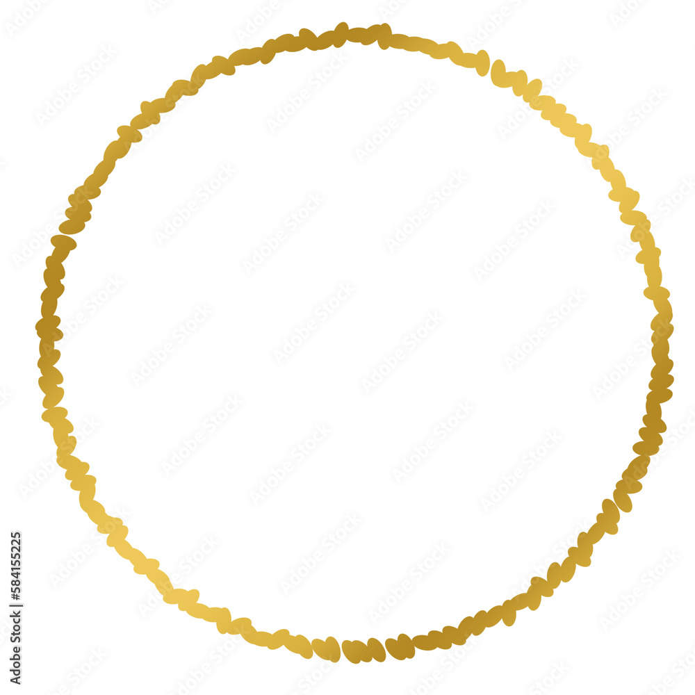 Gold circle frame. Gold circle frame.