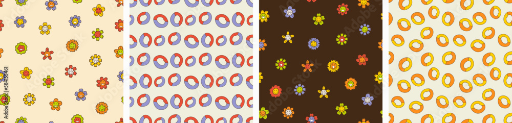 Smiling flower, abstract personage, mascot design, funny face, cute icon. Smiling flower, abstract personage, mascot design, funny face, cute icon.