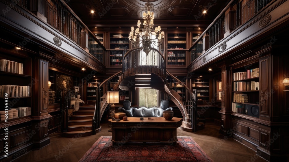 Luxury library the perfect place to read close to the books or just recharge Luxury library the perfect place to read close to the books or just recharge