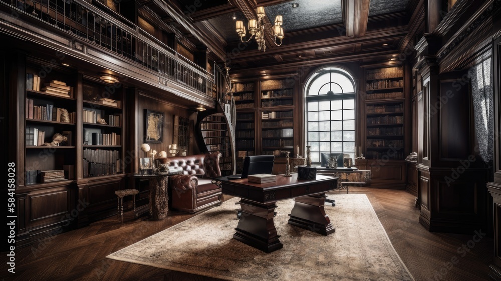 Luxury library the perfect place to read close to the books or just recharge Luxury library the perfect place to read close to the books or just recharge