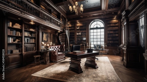 Luxury library the perfect place to read close to the books or just recharge