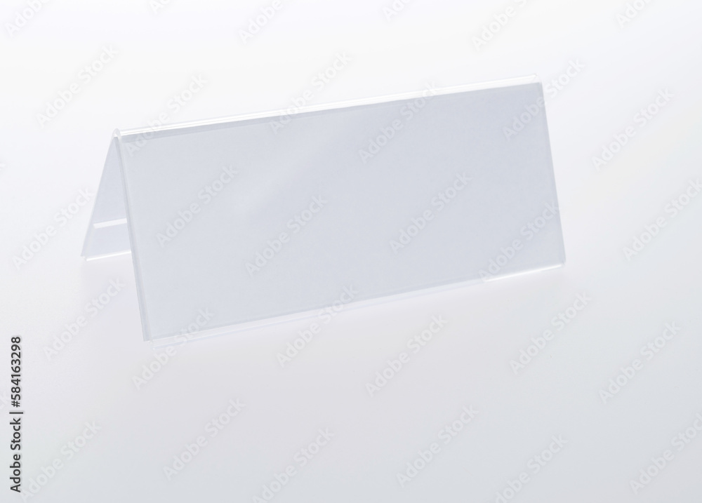 Stand mock menu on white background Stand mock menu on white background