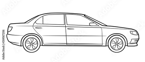 Classic car vector stock illustration.