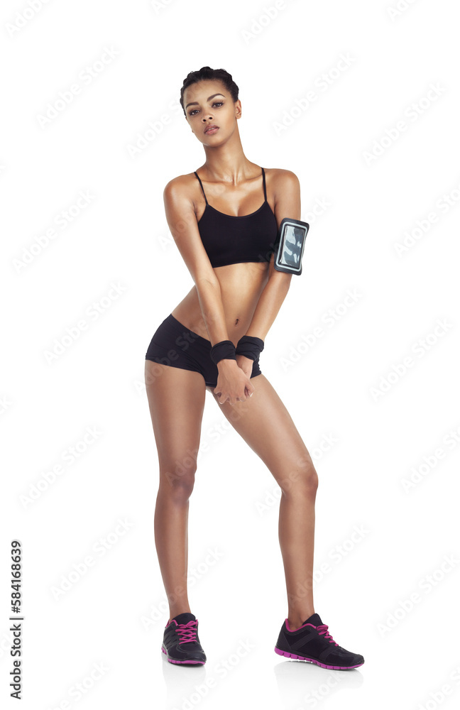 Health fitness, portrait and woman ready for cardio running, performance workout and training for strong body. Wellness model, exercise diet and athlete girl on isolated, transparent png background Health fitness, portrait and woman ready for cardio running, performance workout and training for strong body. Wellness model, exercise diet and athlete girl on isolated, transparent png background