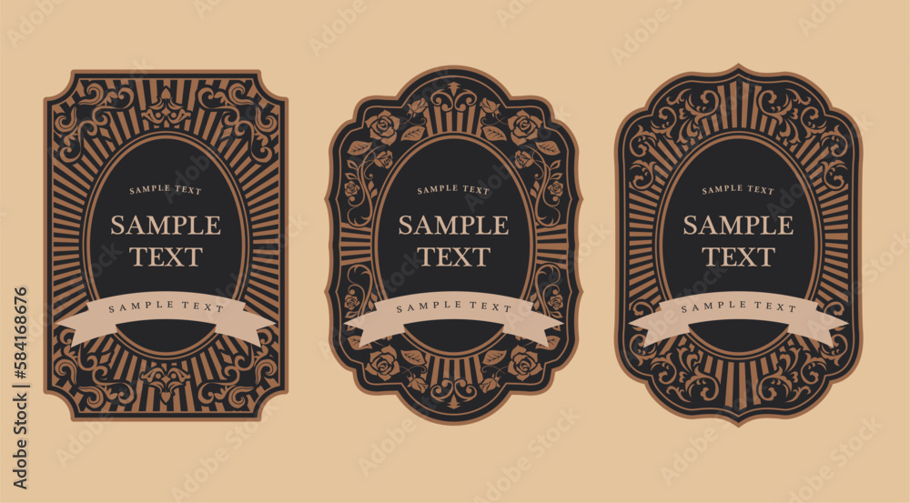 アンティーク クラシック フレーム飾り枠セット