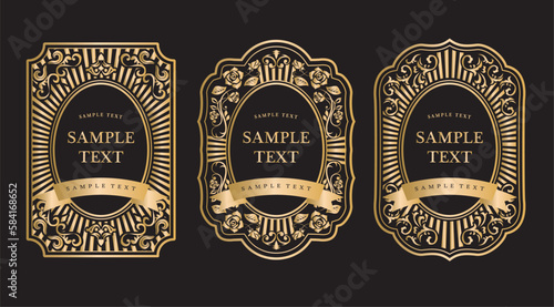 アンティーク　クラシック　フレーム飾り枠セット
