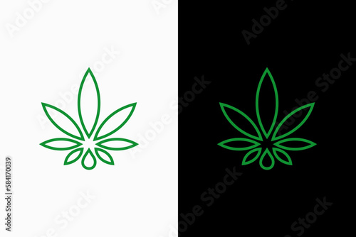 cannabis line vector logo graphic modern