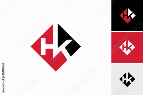 Modern creative HK Logo Design and template	