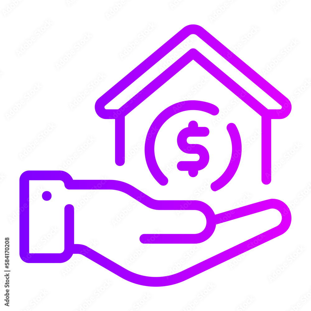real estate gradient icon