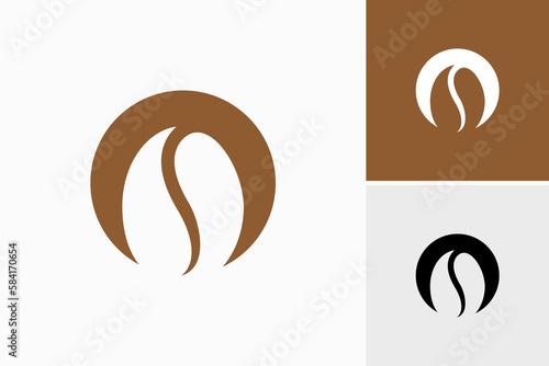 coffe bean with smoke logo vector
