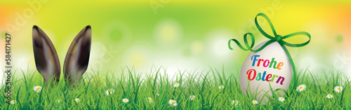 Natural Easter Egg Ostern Rabbit Ears Spring Header