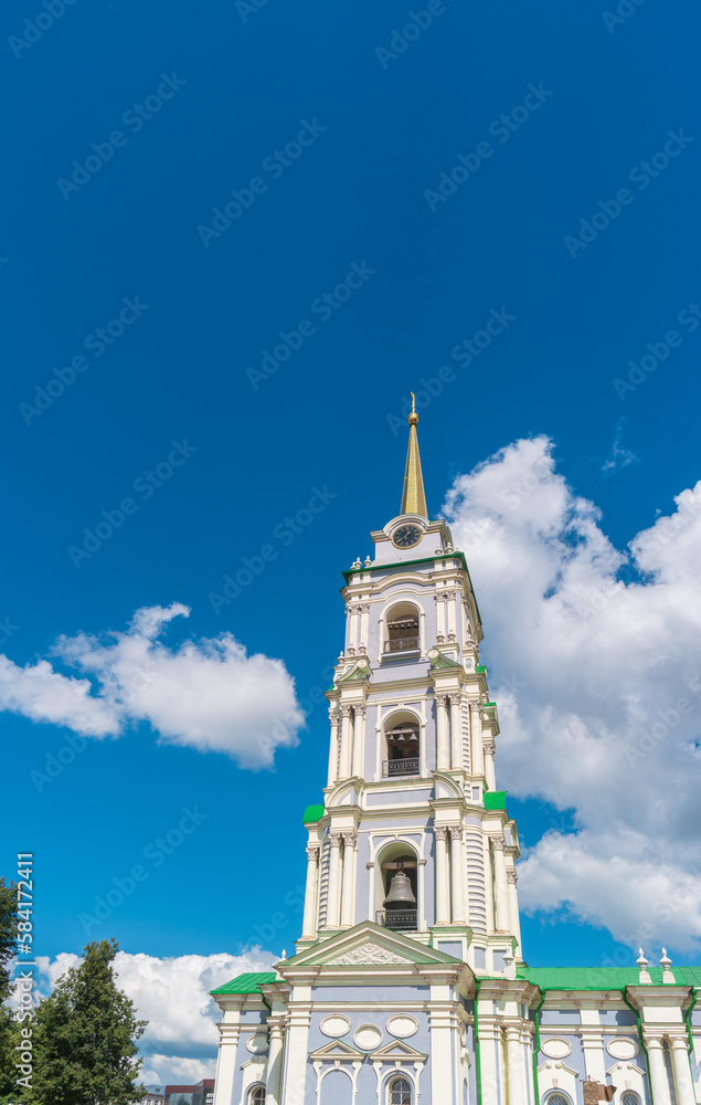 View of the Bell Tower of the Assumption Cathedral in the Tula Kremlin, Russia. View of the Bell Tower of the Assumption Cathedral in the Tula Kremlin, Russia.