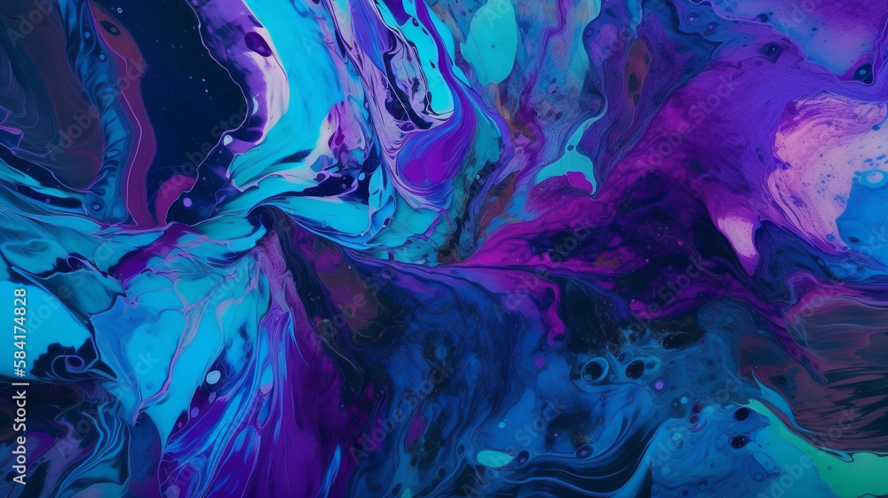 Abstract colorful background, Fluid art, wallpaper,  generative ai 
