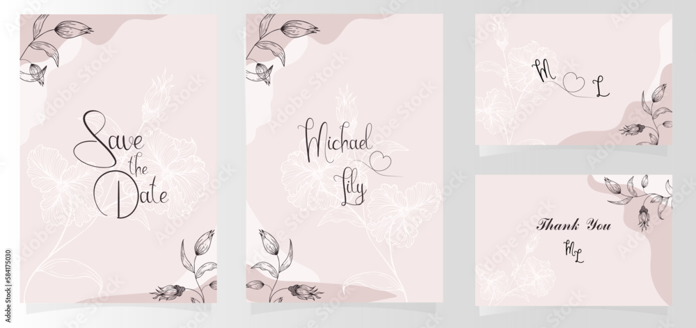 Elegant background, template for invitations, cards, wedding decor with place for text. A delicate floral pattern will successfully complement your holiday