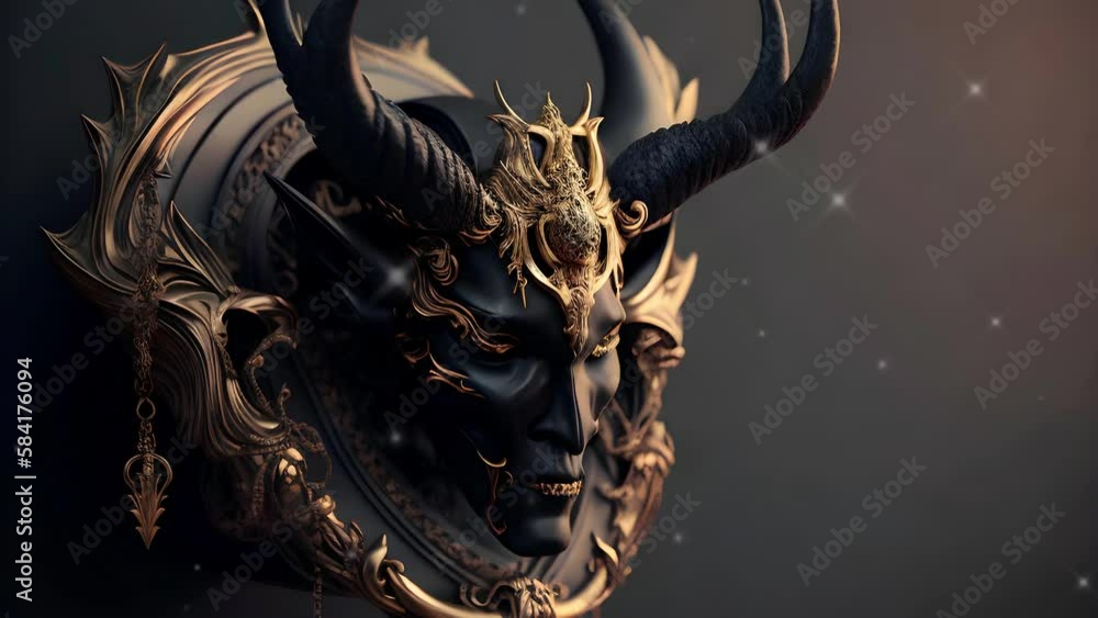 the image of the portrait of Capricorn of the zodiac sign, gold and black, decorated with Gothic lace and precious stones, a fantasy generated by artificial intelligence the image of the portrait of Capricorn of the zodiac sign, gold and black, decorated with Gothic lace and precious stones, a fantasy generated by artificial intelligence