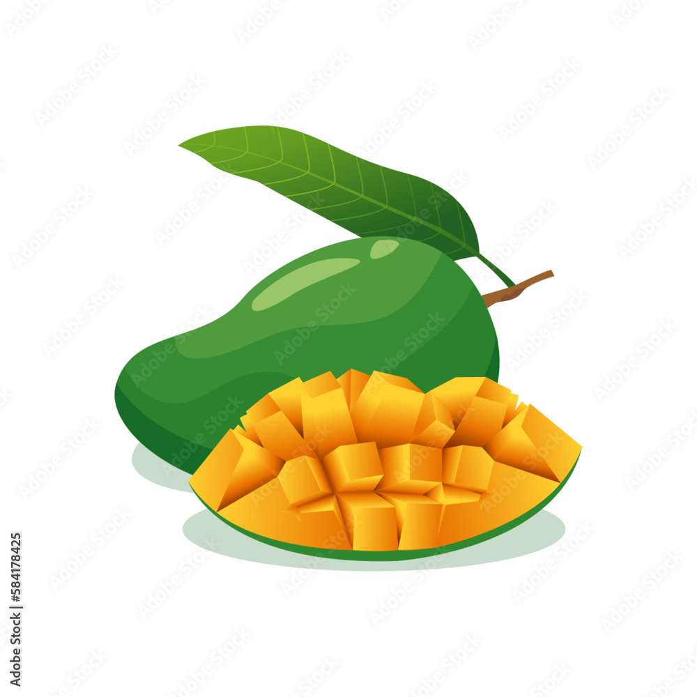 sweet and fresh mango fruit vector sweet and fresh mango fruit vector