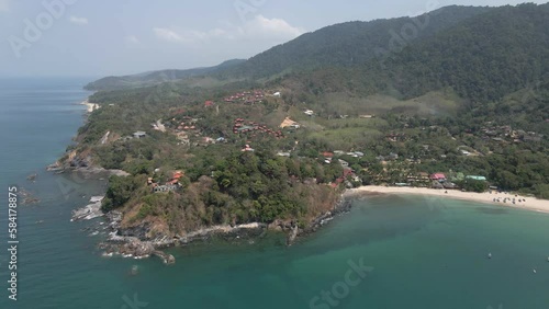 Aerial view of Kantiang Bay on Koh Lanta Island in southern Thailand photo
