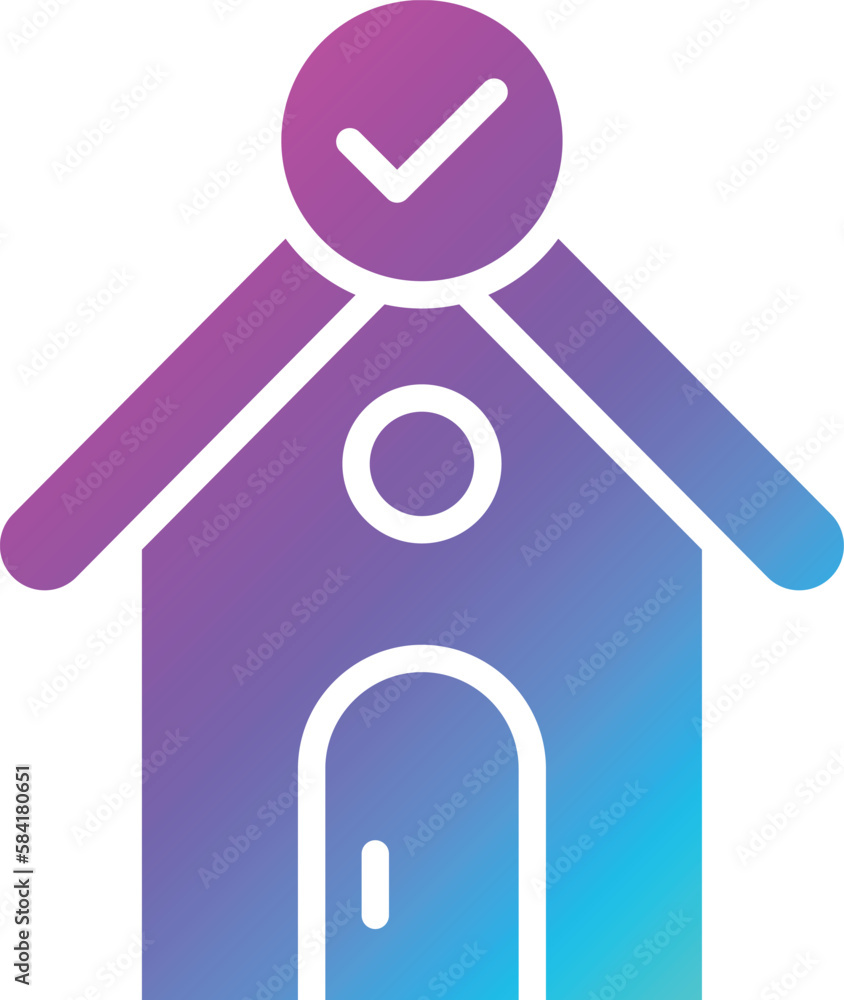 Verified house Vector Icon Design Illustration Verified house Vector Icon Design Illustration