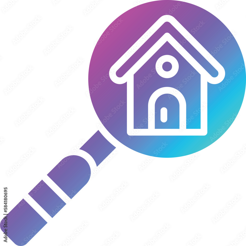 Obraz premium House search Vector Icon Design Illustration