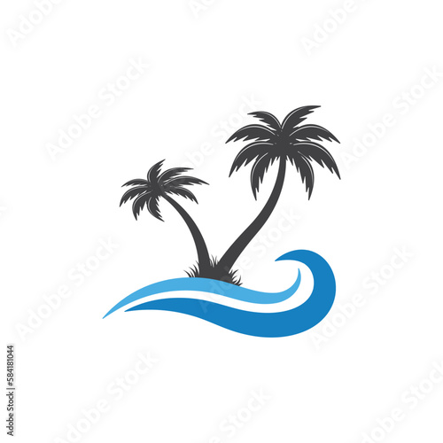 palm beach logo design vector