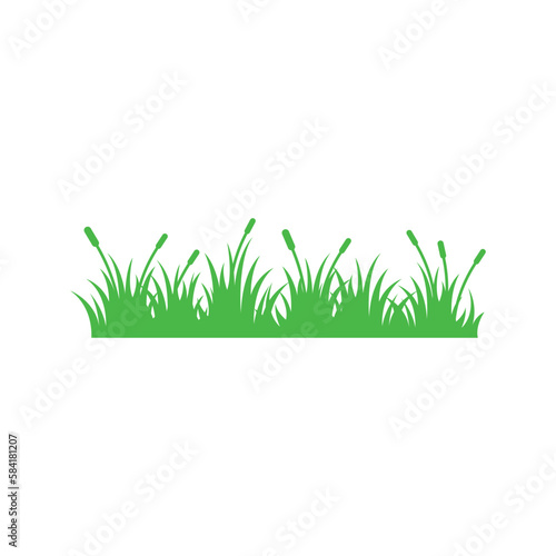 grass logo icon design vector