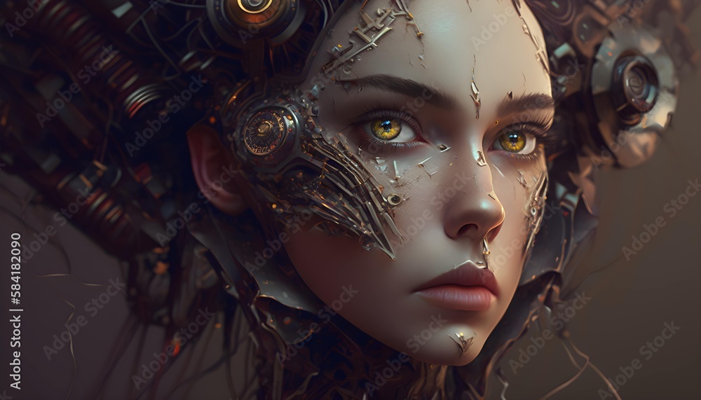 Beautiful AI girl. Generative AI. Beautiful AI girl. Generative AI.