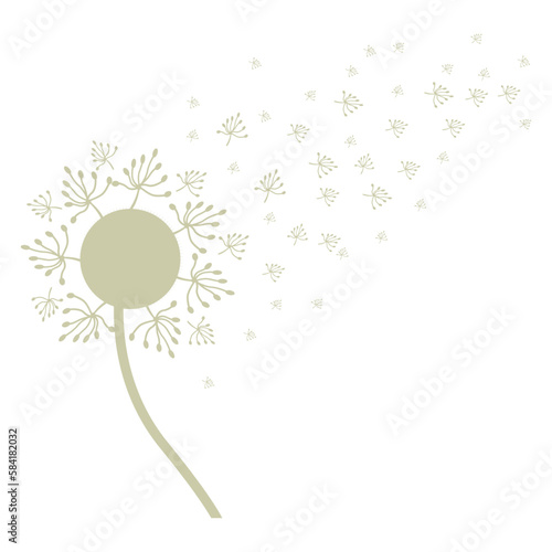 Dandelion Flower Vector  Flower Plant Illustration Icon  Dendelion Logo Simple Design