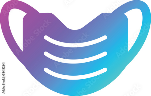 Medical mask Vector Icon Design Illustration