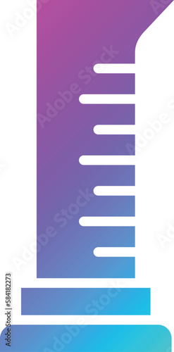 Graduated cylinder Vector Icon Design Illustration