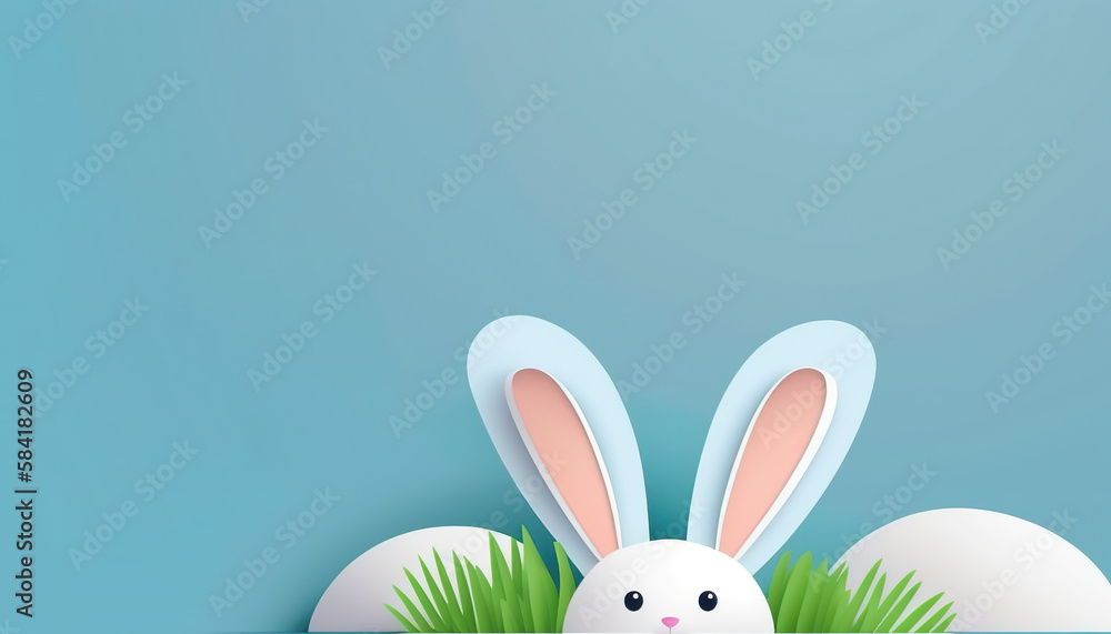 rabbit illustration, happy easter