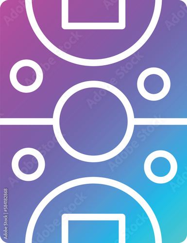 Air hockey Vector Icon Design Illustration