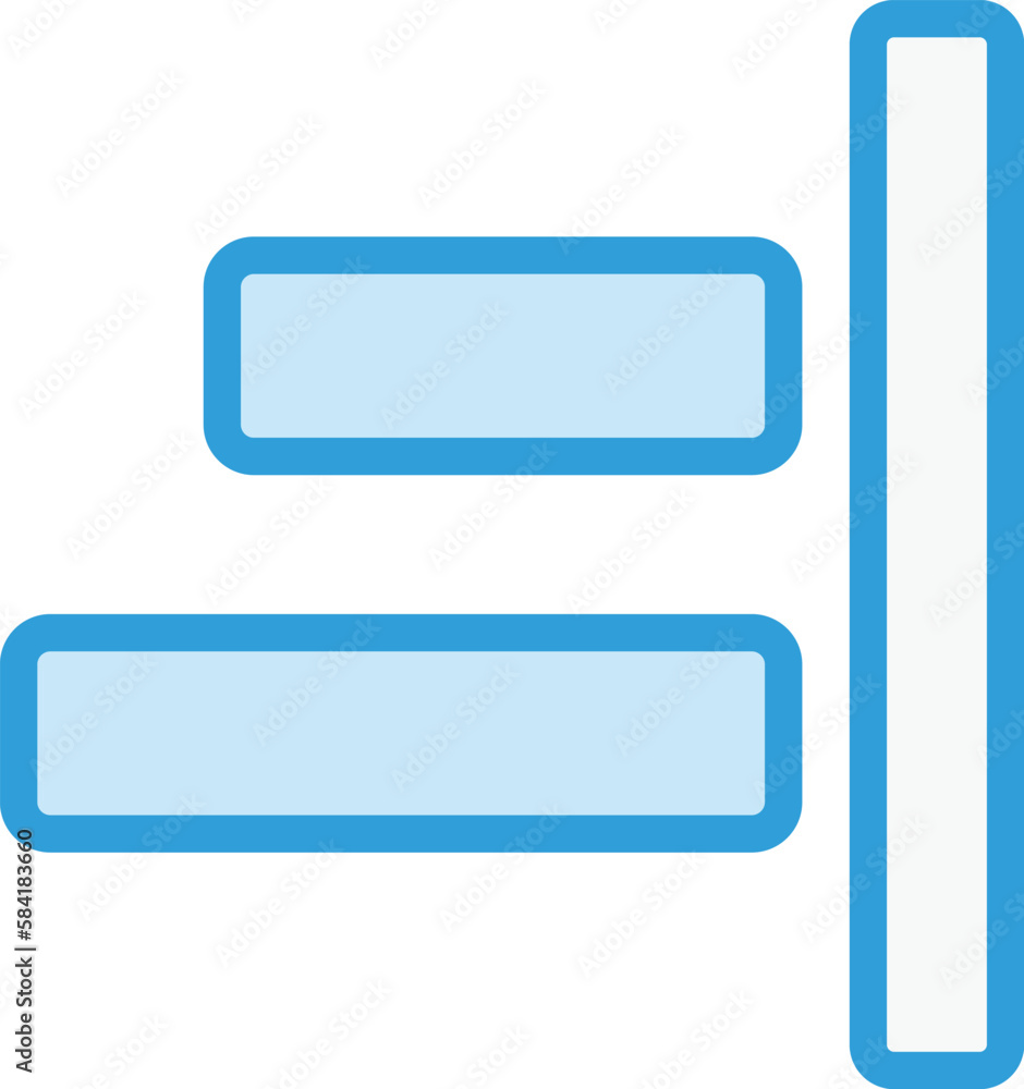Right alignment Vector Icon Design Illustration Right alignment Vector Icon Design Illustration